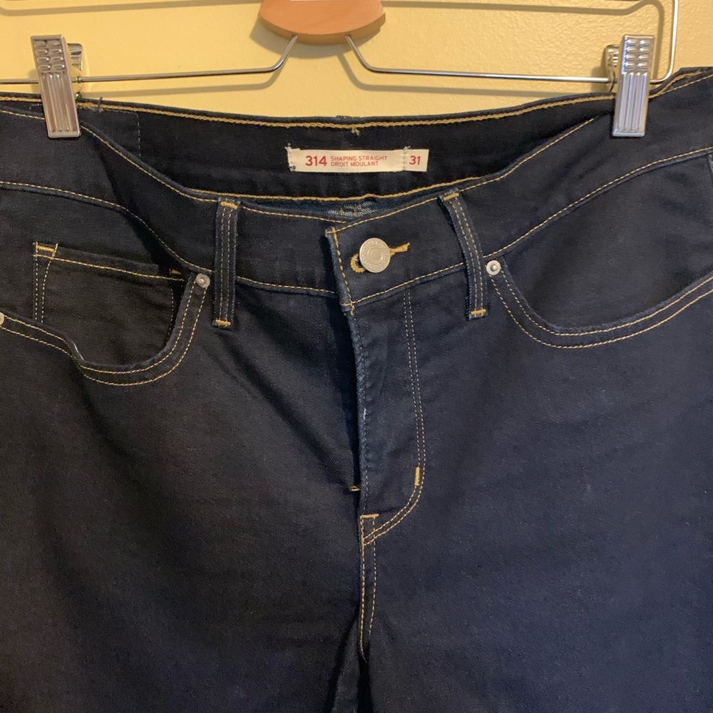 straight Cut Indigo Levis